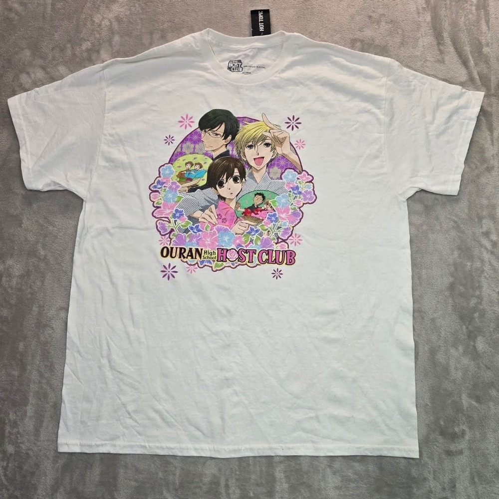 Ouran High School Host Club Hot Topic White Graphic T-Shirt 2X Anime Funimation